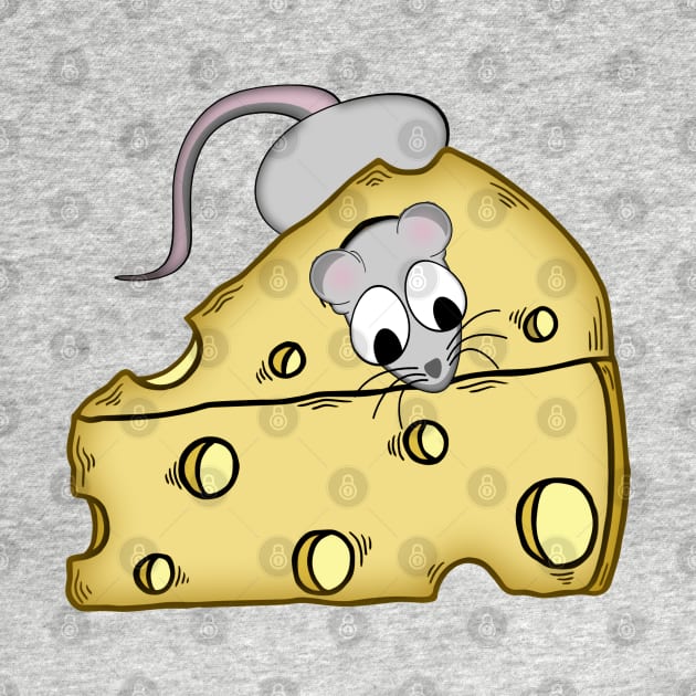 Cartoon Mouse Stuck in Swiss Cheese by Roly Poly Roundabout